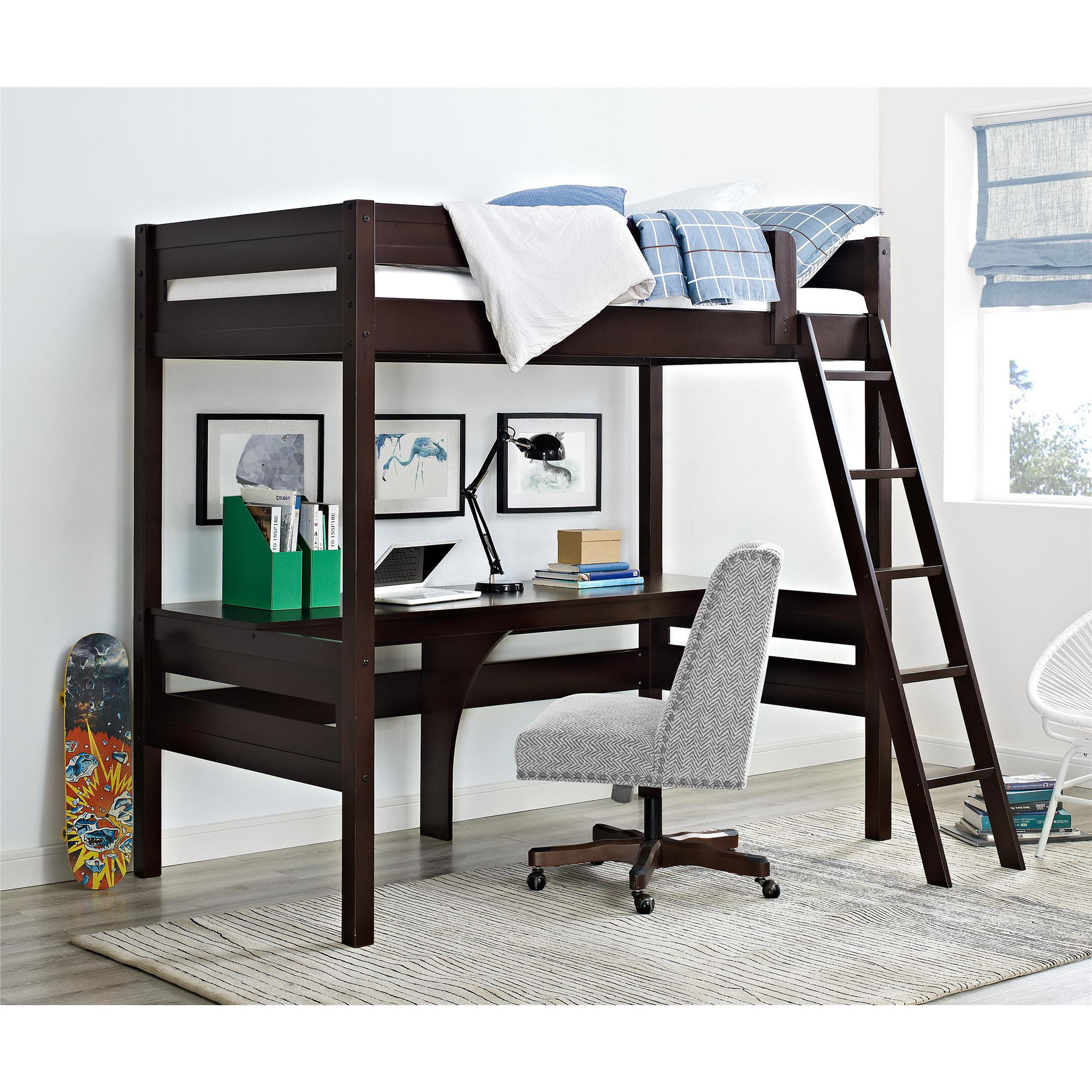 Alfred Twin Loft Bed with Desk & Reviews Joss & Main